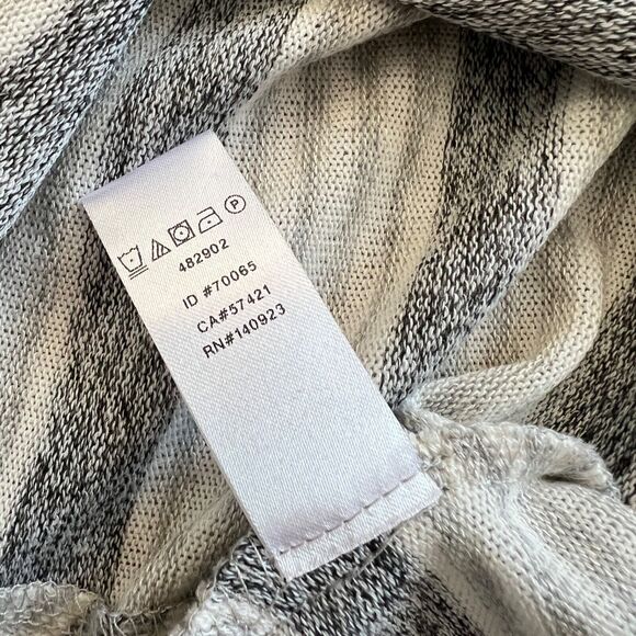 NWT Loft Tunic Top Size M Striped Cowl Neck White/Gray Soft Knit - Picture 8 of 8